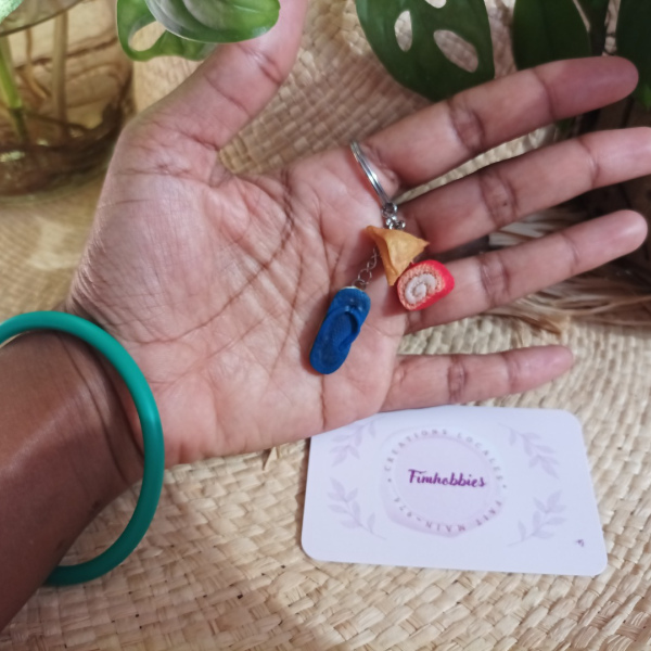 souvenir réunion: samoussa/savate/chemin de fer