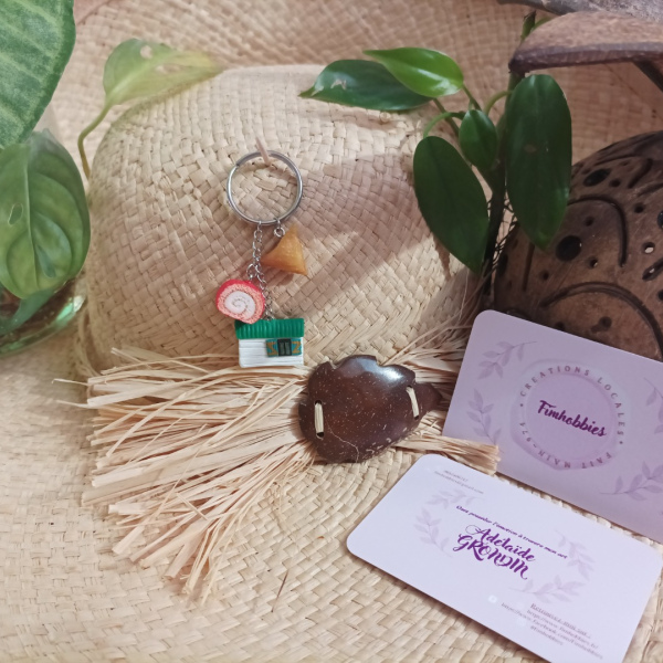 souvenir réunion: samoussa/chemin de fer/case créole