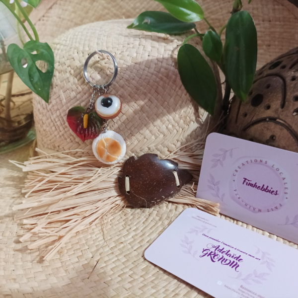 souvenir réunion: longani/anthurium/la rouroute