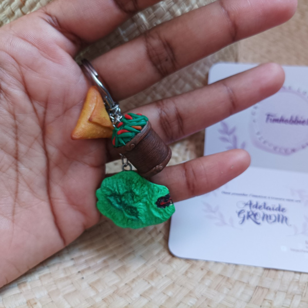 souvenir réunion: samoussa/ pinte piments/ réunion