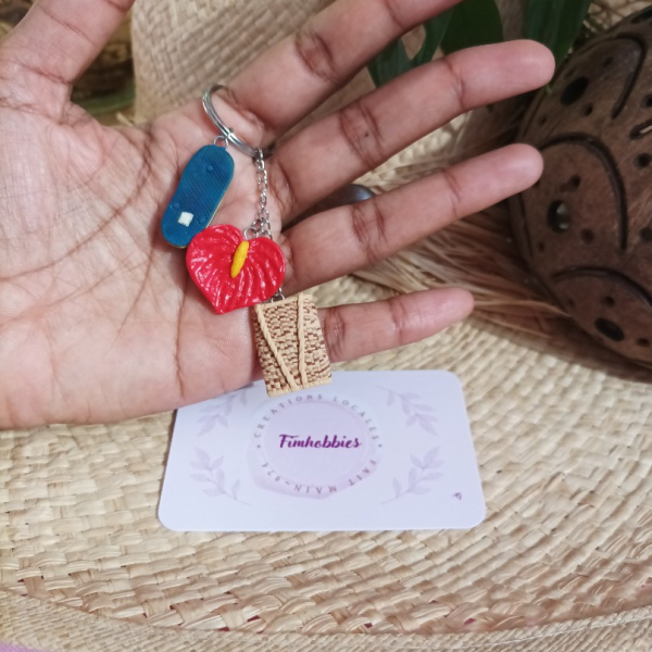 souvenir réunion: bertel / anthurium / savate pigeon