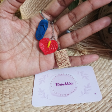 souvenir réunion: bertel / anthurium / savate pigeon