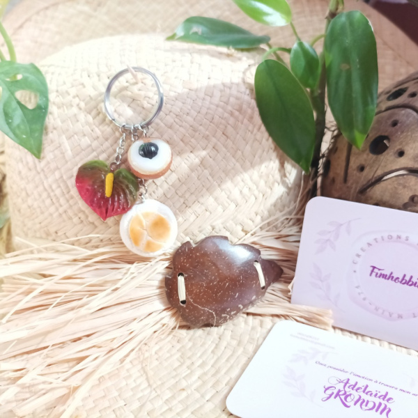 souvenir réunion: longani/anthurium/la rouroute