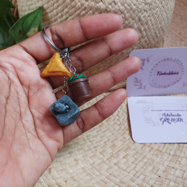 Souvenir réunion: samoussa/pinte piments/pilon