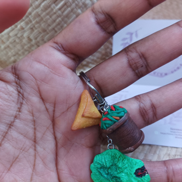 souvenir réunion: samoussa/ pinte piments/ réunion