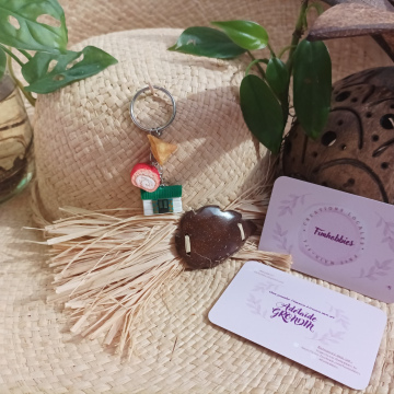 souvenir réunion: samoussa/chemin de fer/case créole